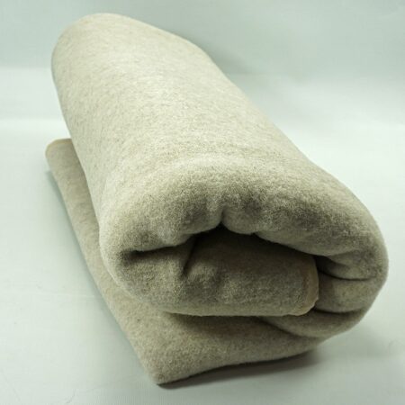 Koc wełniany kolor beż/ecru - lamówka beż 140 x 200 cm - 900 g/m (1.8kg)