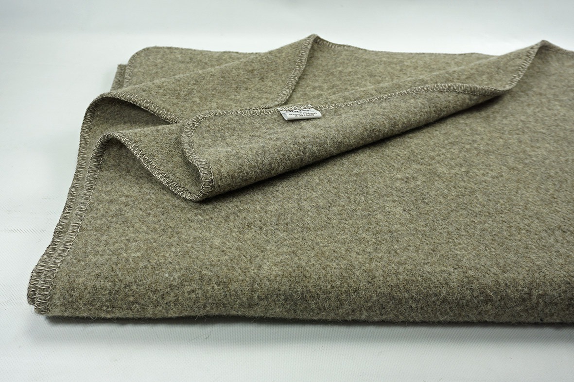 Koc wełniany 100% wełna Rytex kolor beż/brąz – overlock ecru 137 x 204 cm – 500 g/m (1kg) Koc wełniany 100% wełna Rytex kolor beż/brąz - overlock ecru 137 x 204 cm - 500 g/m (1kg) - obrazek 3