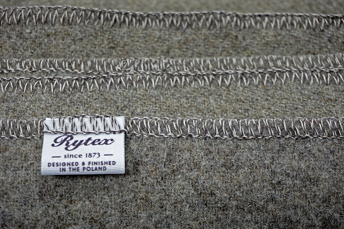 Koc wełniany 100% wełna Rytex kolor beż/brąz – overlock ecru 137 x 204 cm – 500 g/m (1kg) Koc wełniany 100% wełna Rytex kolor beż/brąz - overlock ecru 137 x 204 cm - 500 g/m (1kg) - obrazek 4