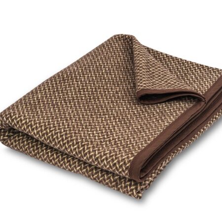 Koc wełniany – romby/lamówka brązowa 150 x 180 cm – 100% wełna (1.1kg) Koc wełniany - romby/lamówka brązowa 150 x 180 cm - 100% wełna (1.1kg)