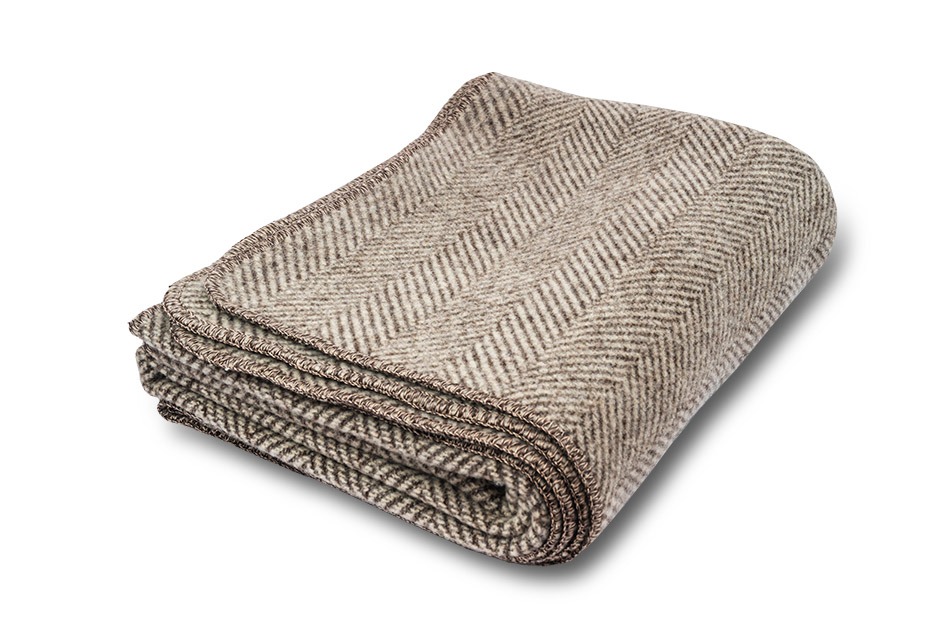 Koc wełniany w jodełkę melanżowe obszycie overlock 200 cm x 150 cm – 100% wełna (1.5kg) Koc wełniany w jodełkę melanżowe obszycie overlock 200 cm x 150 cm - 100% wełna (1.5kg) - obrazek 2