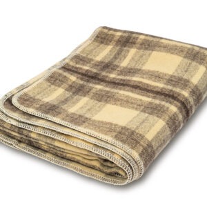 Koc wełniany – krata 150 x 200 cm – 100% wełna (1.1kg) Koc wełniany - krata 150 x 200 cm - 100% wełna (1.1kg)