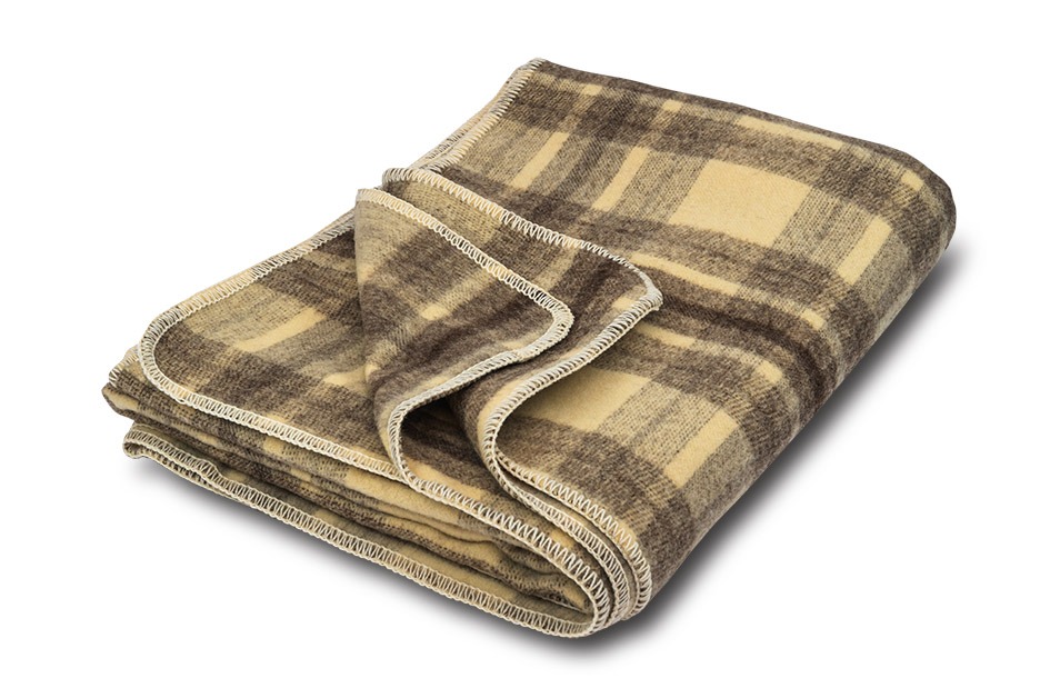 Koc wełniany – krata 150 x 200 cm – 100% wełna (1.1kg) Koc wełniany - krata 150 x 200 cm - 100% wełna (1.1kg) - obrazek 4